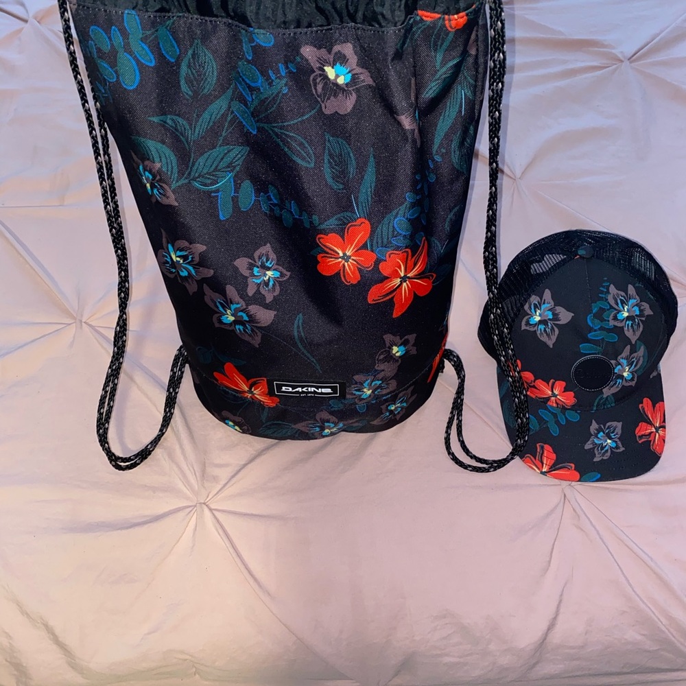 Dakine backpack and hat